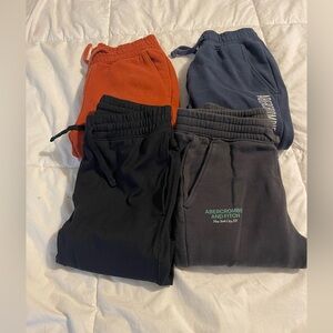 Abercrombie & Fitch Kids Jogger Pants Set - Black, Gray, orange , Blue